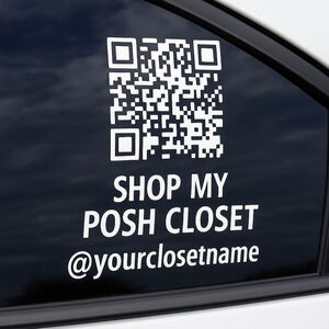 Handmade Custom Qr Code And Shop My Posh Closet Car Stickers